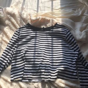 Black and white crop top